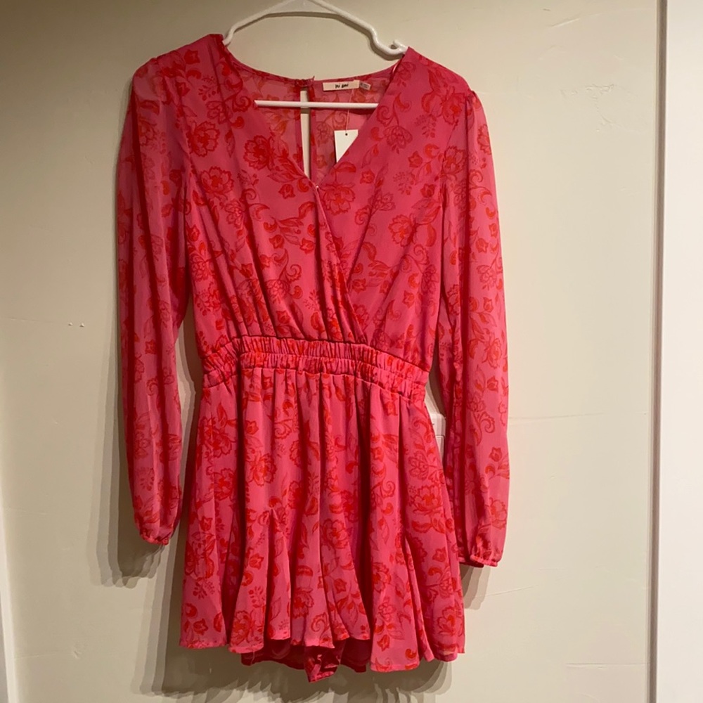 Pink Long Sleeve Romper